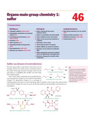 Organo-Main-Group Chemistry 1: Sulfur 46 Connections