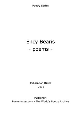 Ency Bearis - Poems