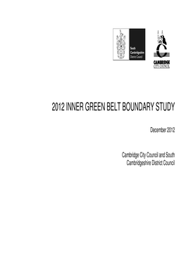 2012 Inner Green Belt Boundary Study