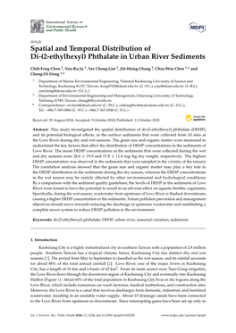 Phthalate in Urban River Sediments