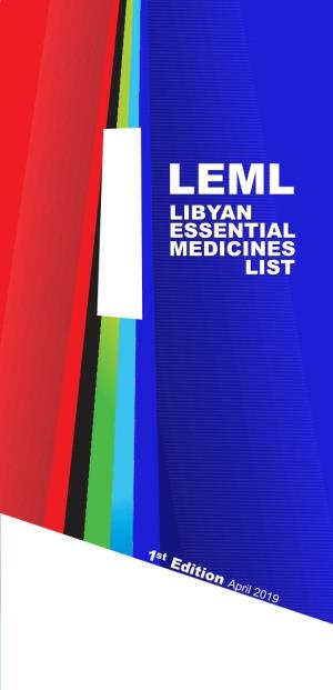 Essential Medicines List Libyan
