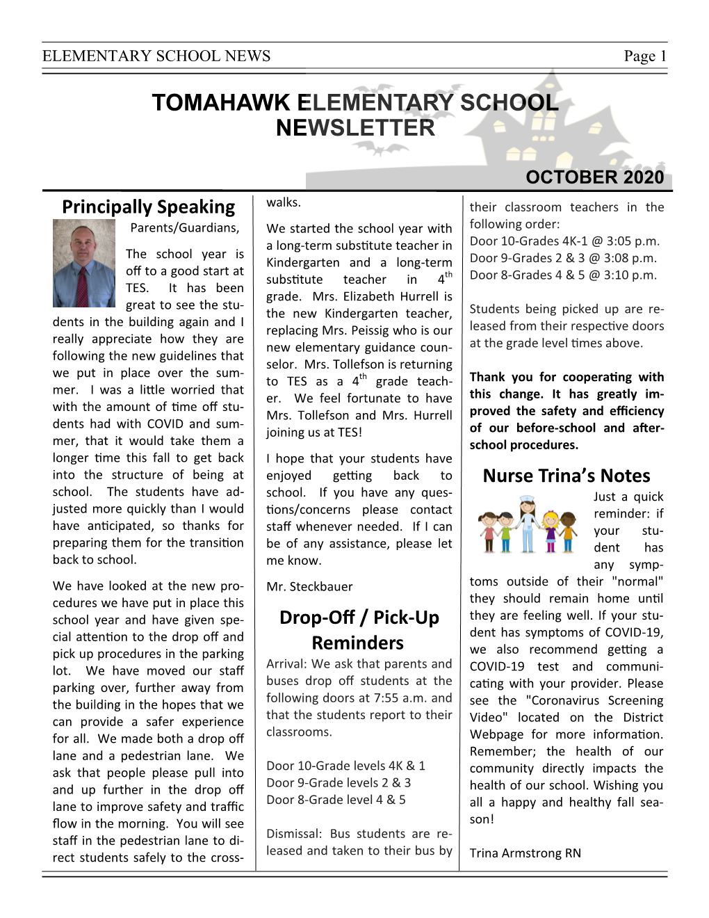 Tomahawk Elementary School Newsletter