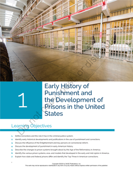 Early History of Punishment and the Development of Prisons in the United States 3
