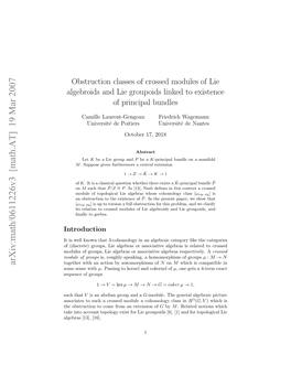 Obstruction Classes of Crossed Modules of Lie Algebroids