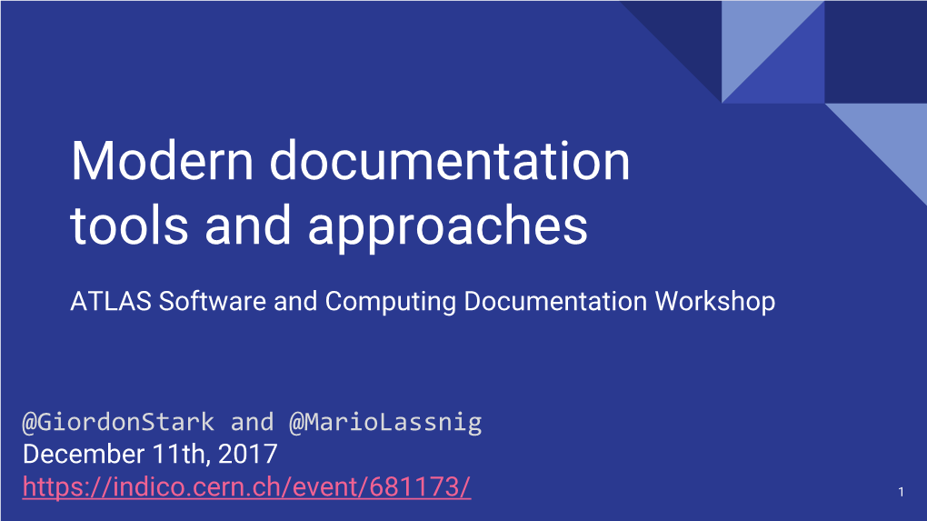 Modern Documentation Tools and Approaches