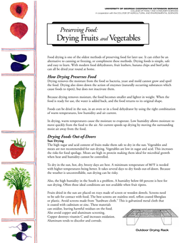 Drying Fruits and Vegetables