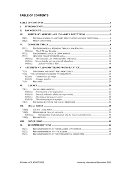 Table of Contents