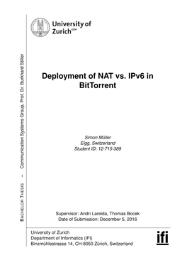 Deployment of NAT Vs. Ipv6 in Bittorrent