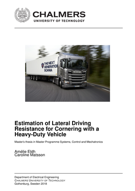 Estimation of Lateral Driving Resistance for Cornering with a Heavy-Duty Vehicle