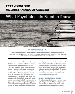 What Psychologists Need to Know