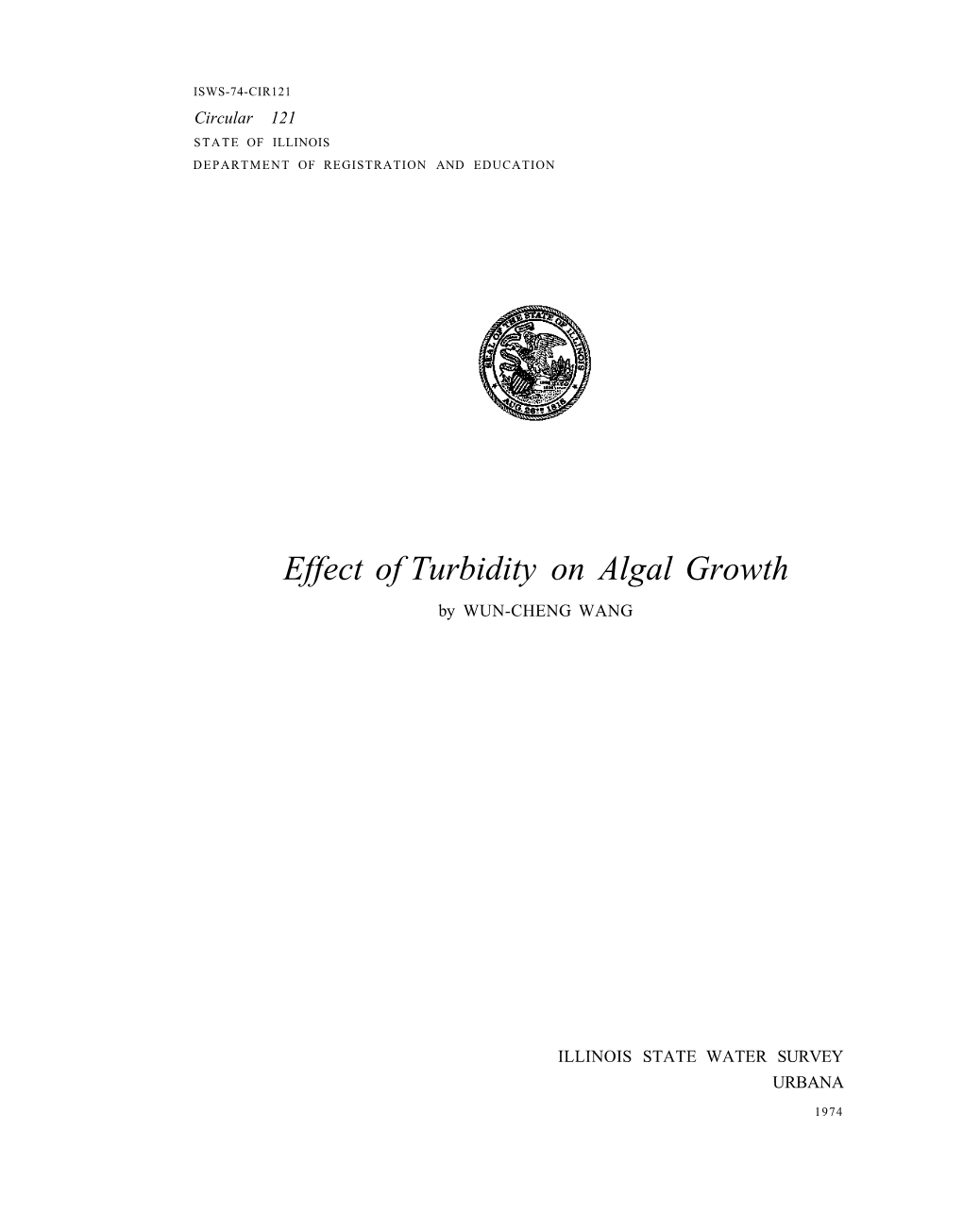 Effect of Turbidity on Algal Growth by WUN-CHENG WANG