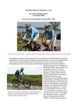 2014: 5De Rit in De Tour De France: Lars Dendert Over De Kasseien Op