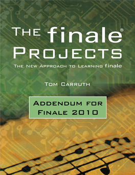 Addendum for Finale 2010