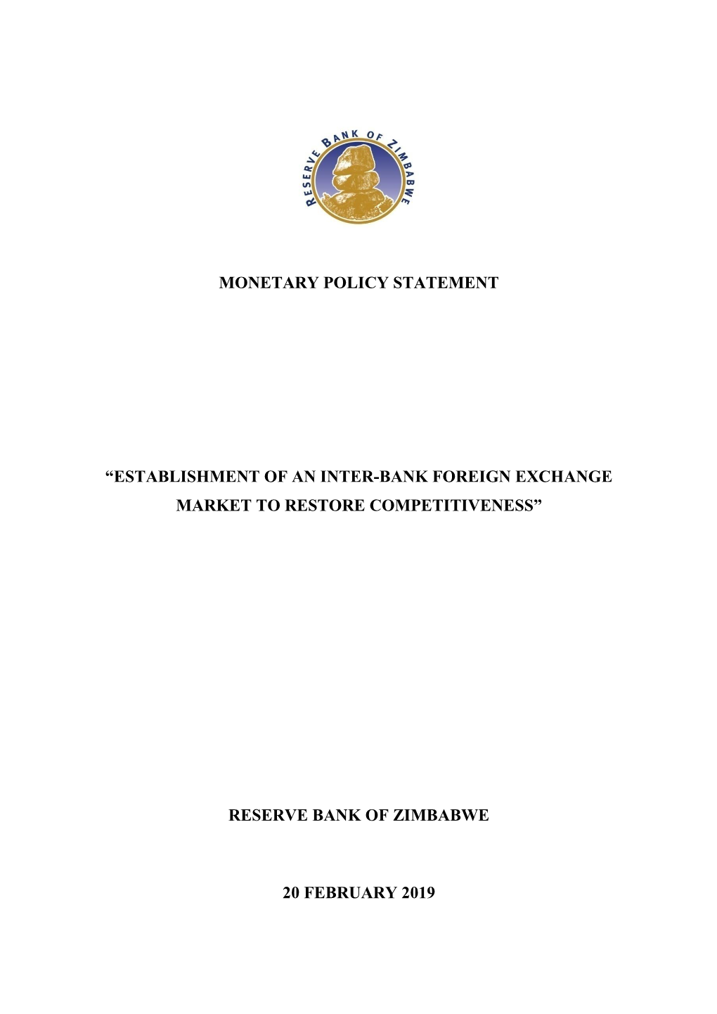 2019 Monetary Policy Statement