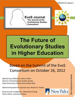 The Future of Evolutionary Studies in Higher Education