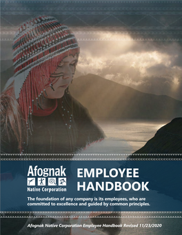 EMPLOYEE HANDBOOK the Foundation of Any Company Is Its Employees, Who Are Committed to Excellence and Guided by Common Principles