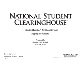 Deering High School ACT Code: 200810