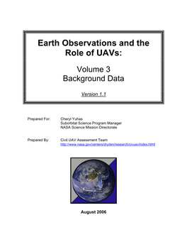 Earth Observations and the Role of Uavs