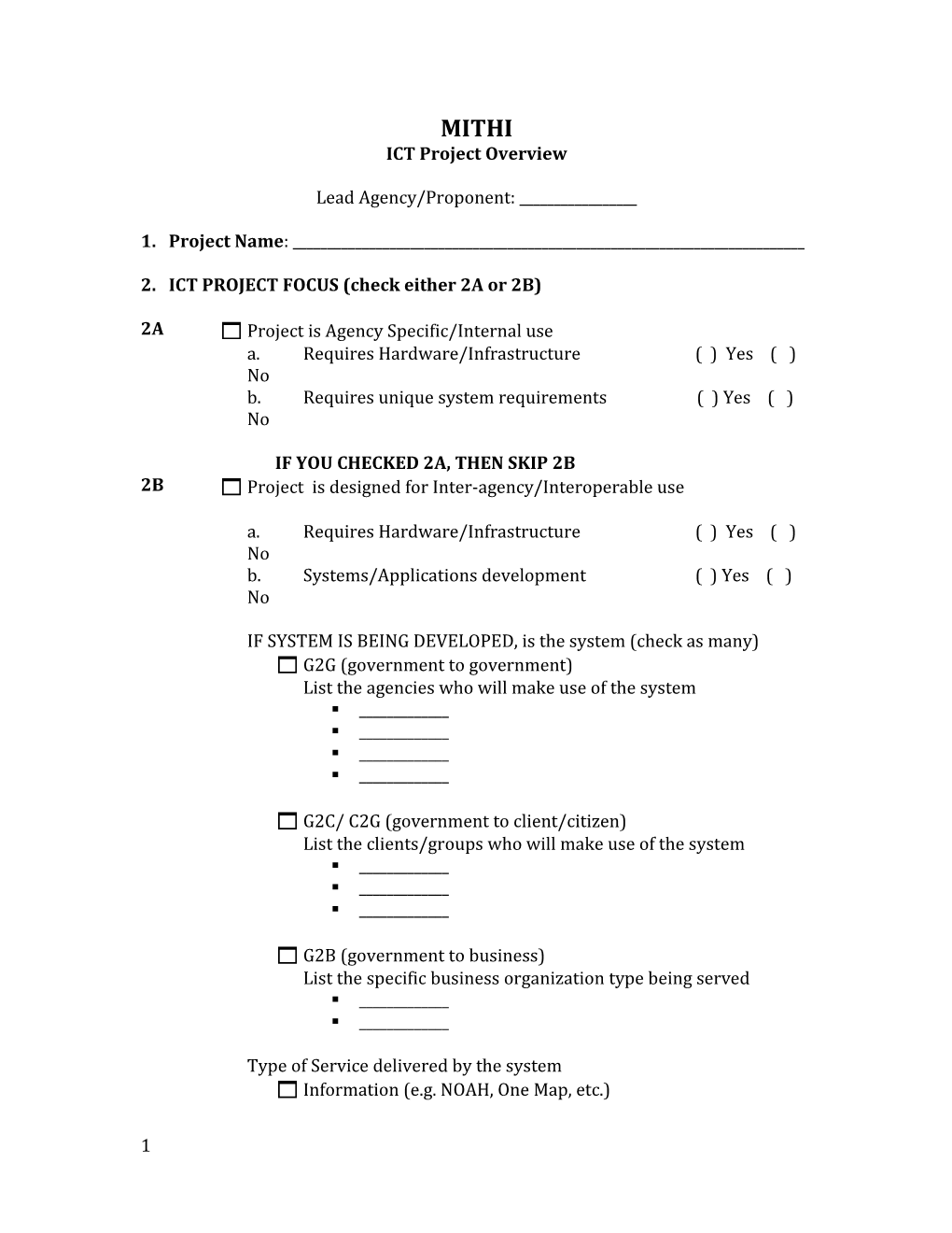 ICT Project Overview