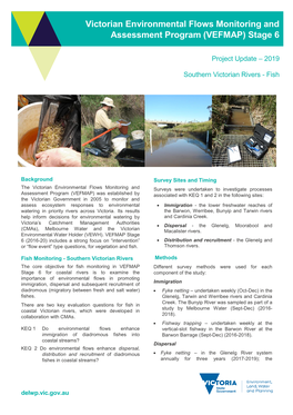 Victorian Environmental Flows Monitoring and Assessment Program (VEFMAP) Stage 6