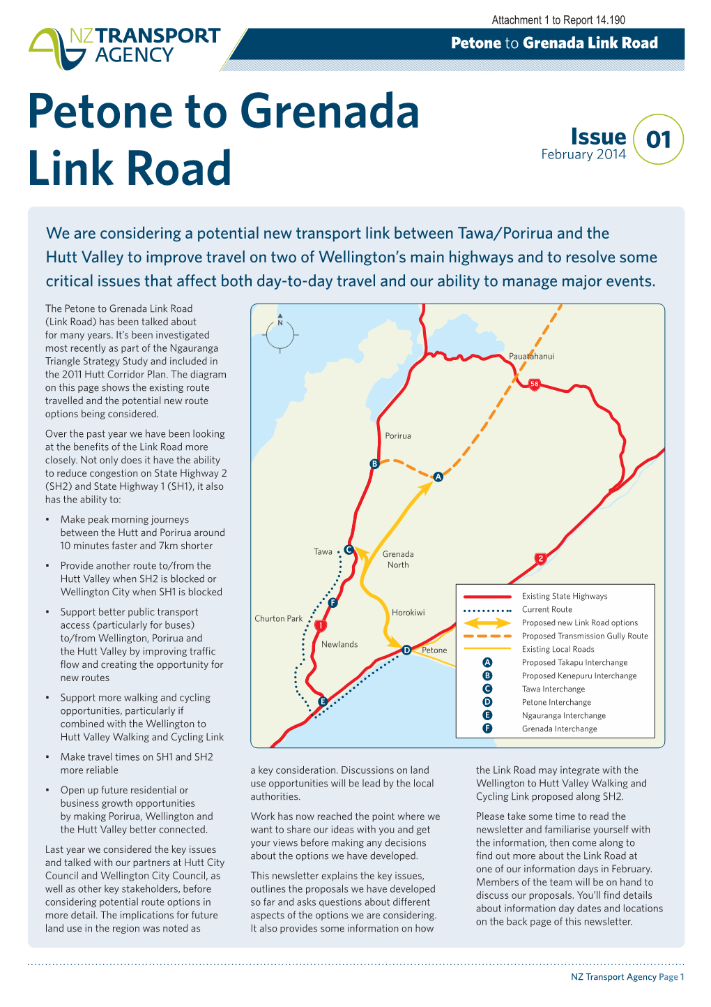 Petone to Grenada Link Road