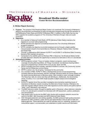 Broadcast Media Center Center Review Recommendation