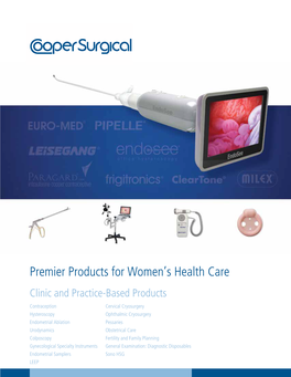 Clinic and Practice-Based Products Catalog