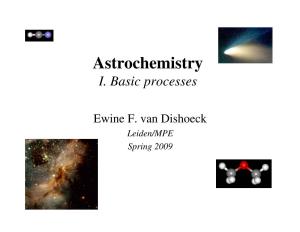 Astrochemistry I