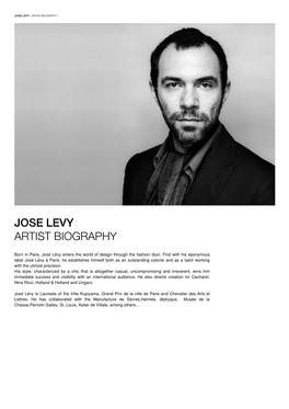 Jose Levy Artist Biography