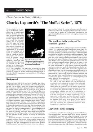 Charles Lapworth's "The Moffat Series", 1878