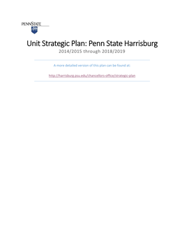 Penn State Harrisburg Strategic Plan