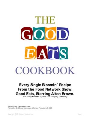 The Good Eats Cookbook from Alton Brown's Show