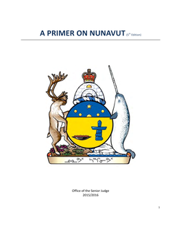 A PRIMER on NUNAVUT(5Th Edition)