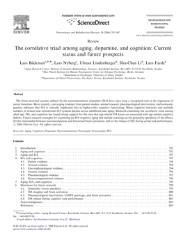 The Correlative Triad Among Aging, Dopamine, and Cognition: Current Status and Future Prospects