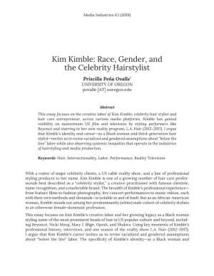 Kim Kimble: Race, Gender, and the Celebrity Hairstylist