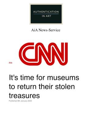 It's Time for Museums to Return Their Stolen Treasures