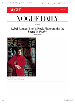 Vogue.Com/Vogue-Daily/Print/Rebel-Rouser-Sheila