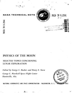 Physics of the Moon