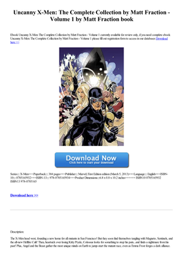 Download Uncanny X-Men: the Complete Collection by Matt Fraction - Volume 1 Pdf Ebook by Matt Fraction in Comics and Graphic Novels