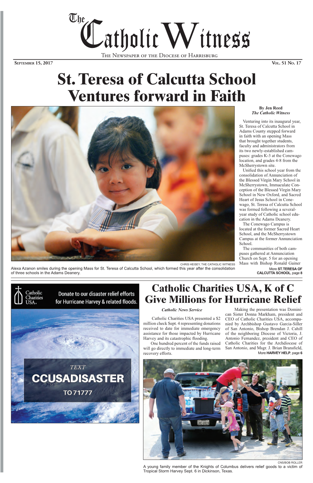 St. Teresa of Calcutta School Ventures Forward in Faith by Jen Reed the Catholic Witness