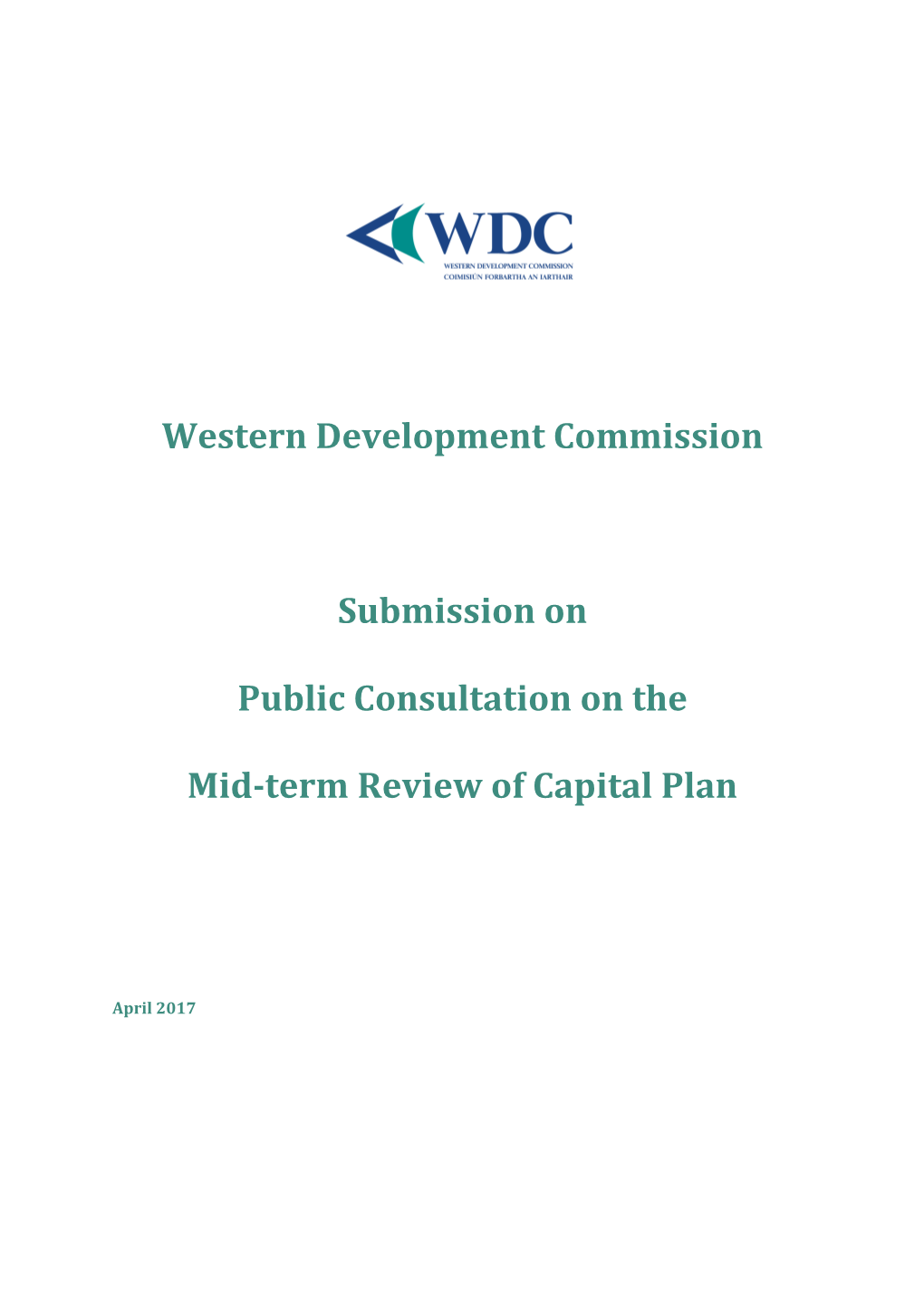 Western Development Commission Submission on Public Consultation