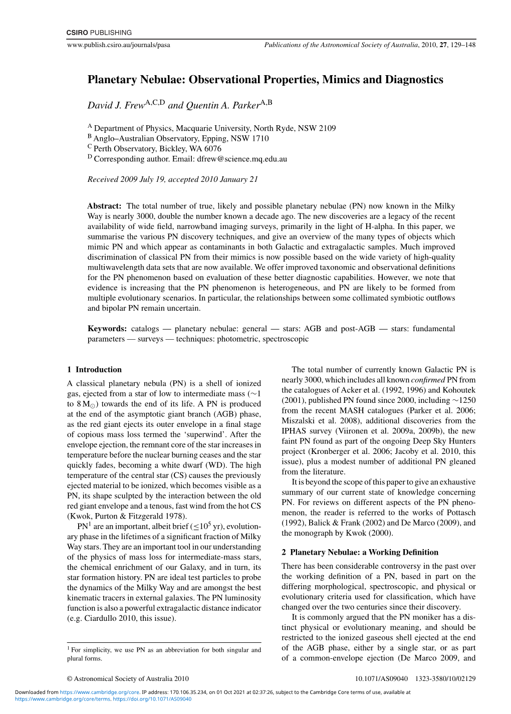 Planetary Nebulae: Observational Properties, Mimics and Diagnostics