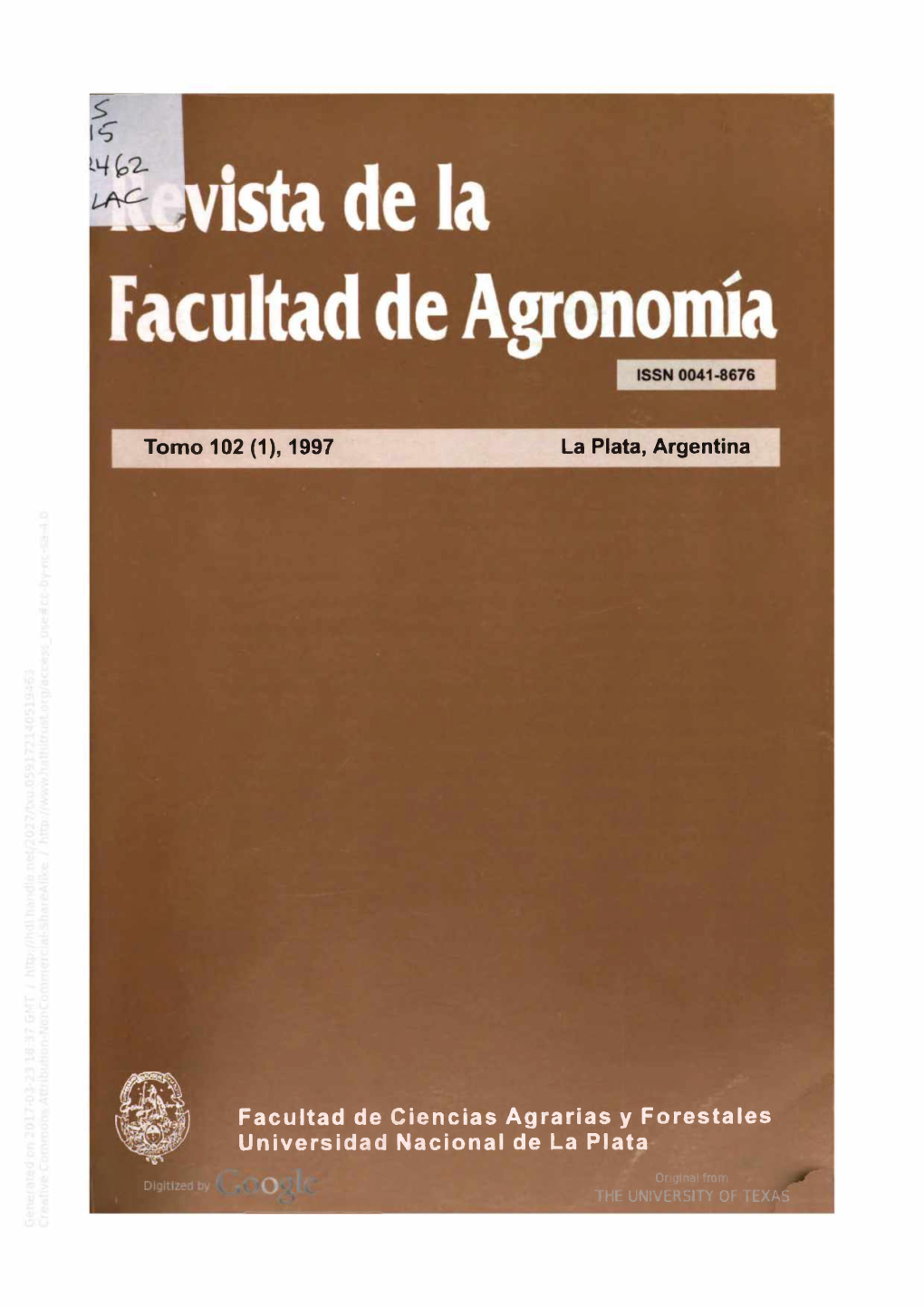 Facultad De Ciencias Agrarias Y Forestales Universidad Nacional De La Plata