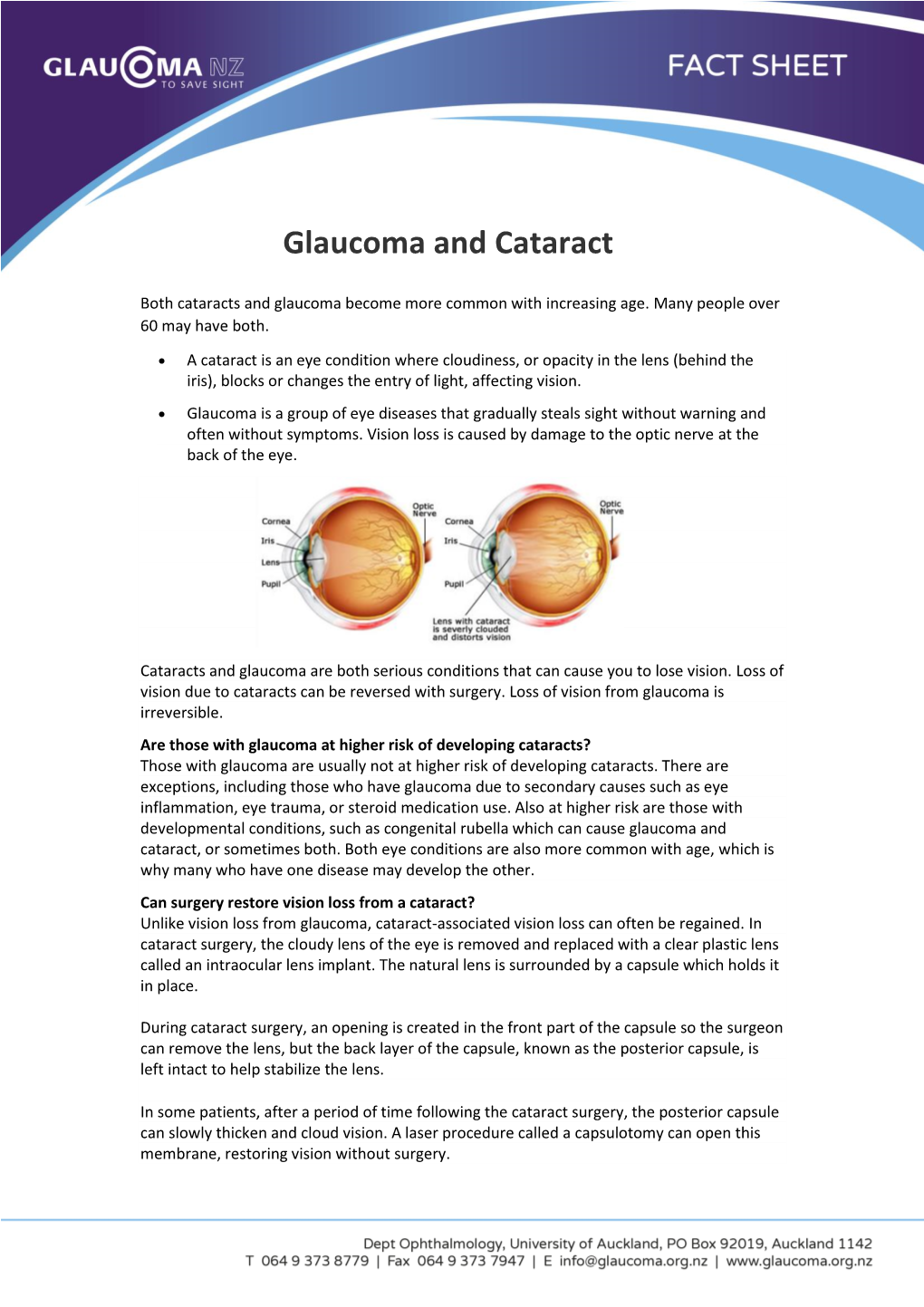 Glaucoma and Cataract