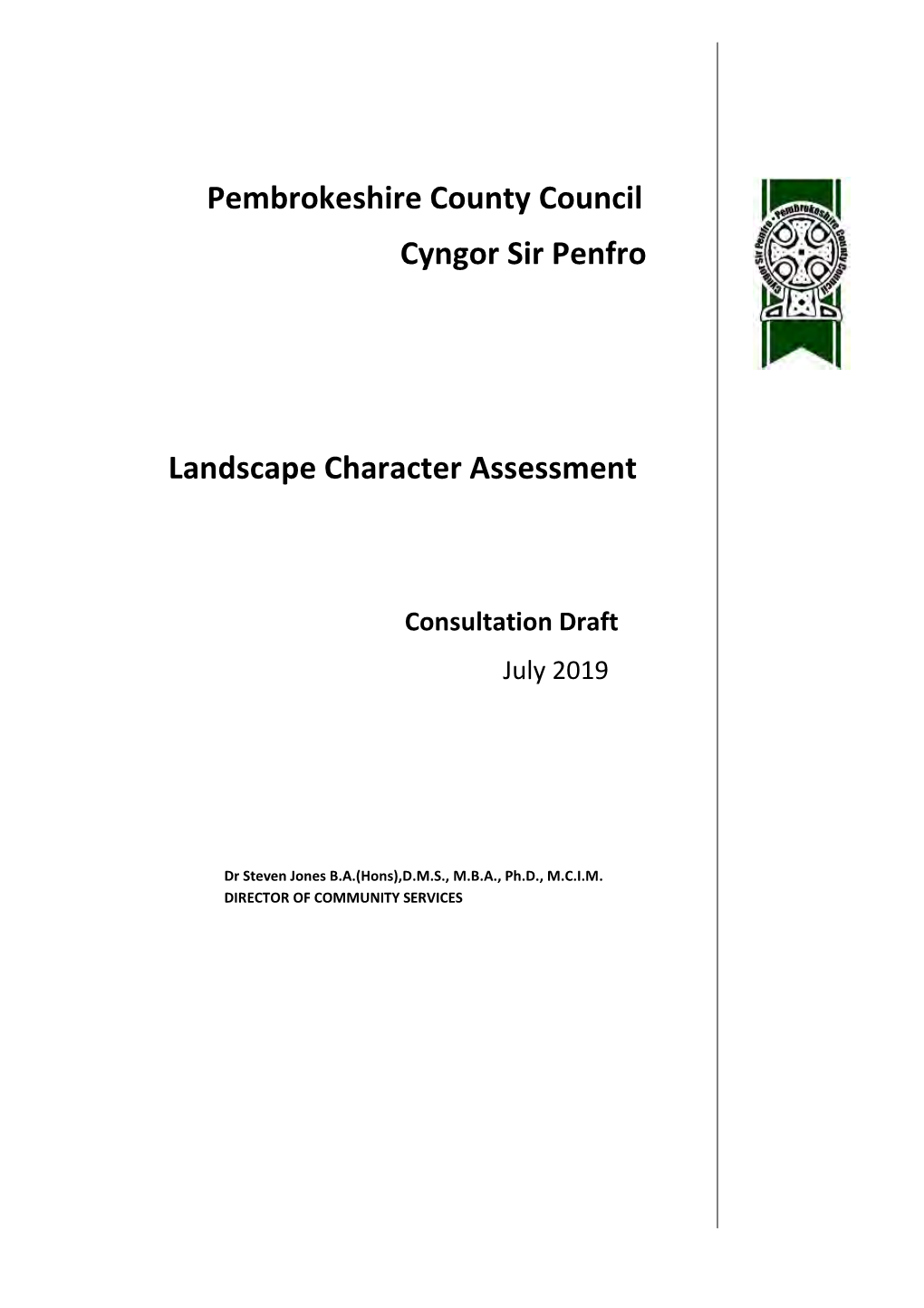 Pembrokeshire County Council Cyngor Sir Penfro Landscape