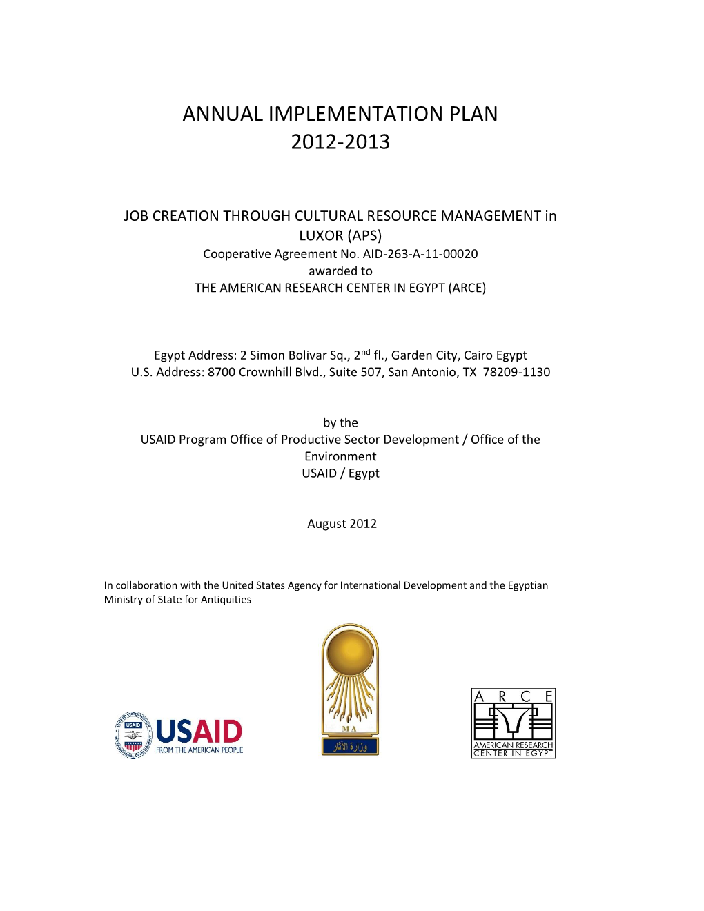 Annual Implementation Plan 2012-2013