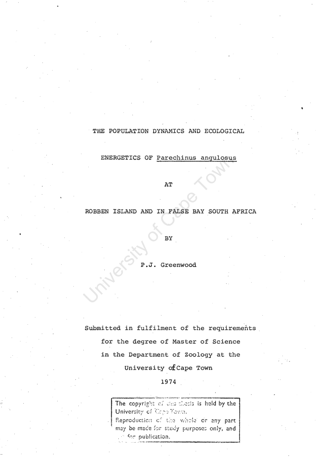 Thesis Sci 1975 Greenwood Pe