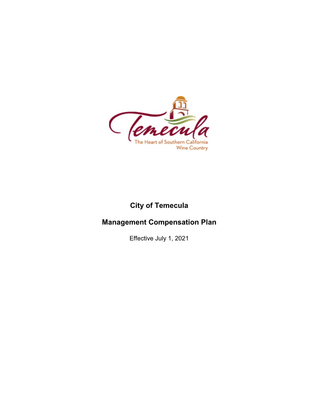 City of Temecula Management Compensation Plan