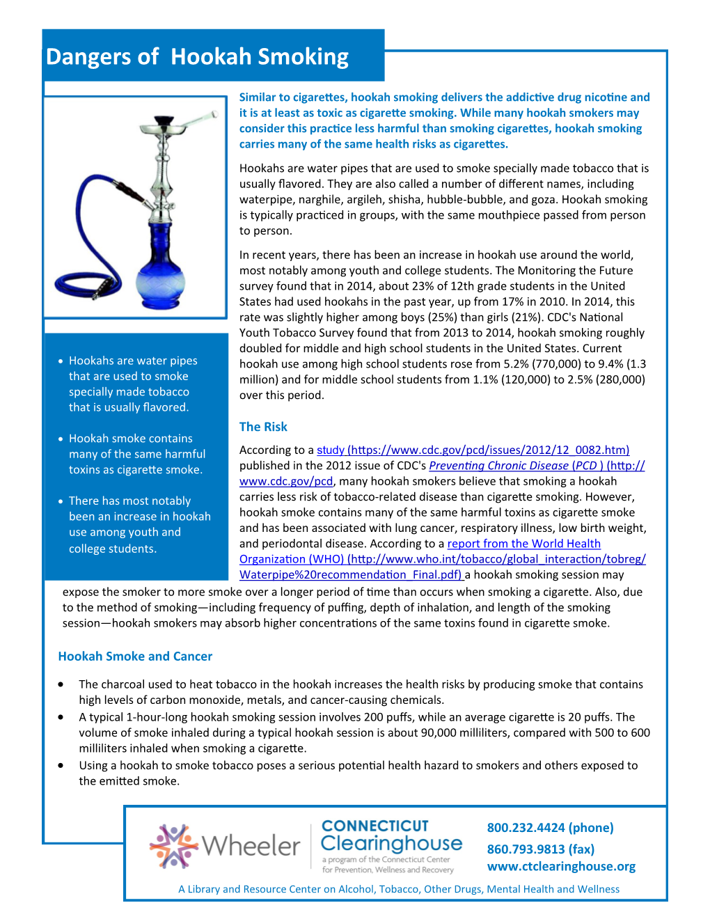 Dangers of Hookah Smoking