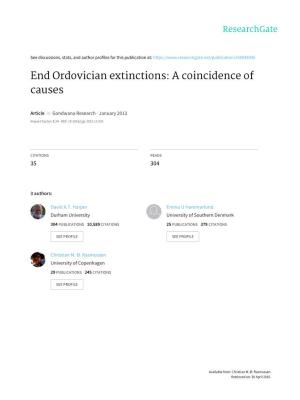 End Ordovician Extinctions: a Coincidence of Causes